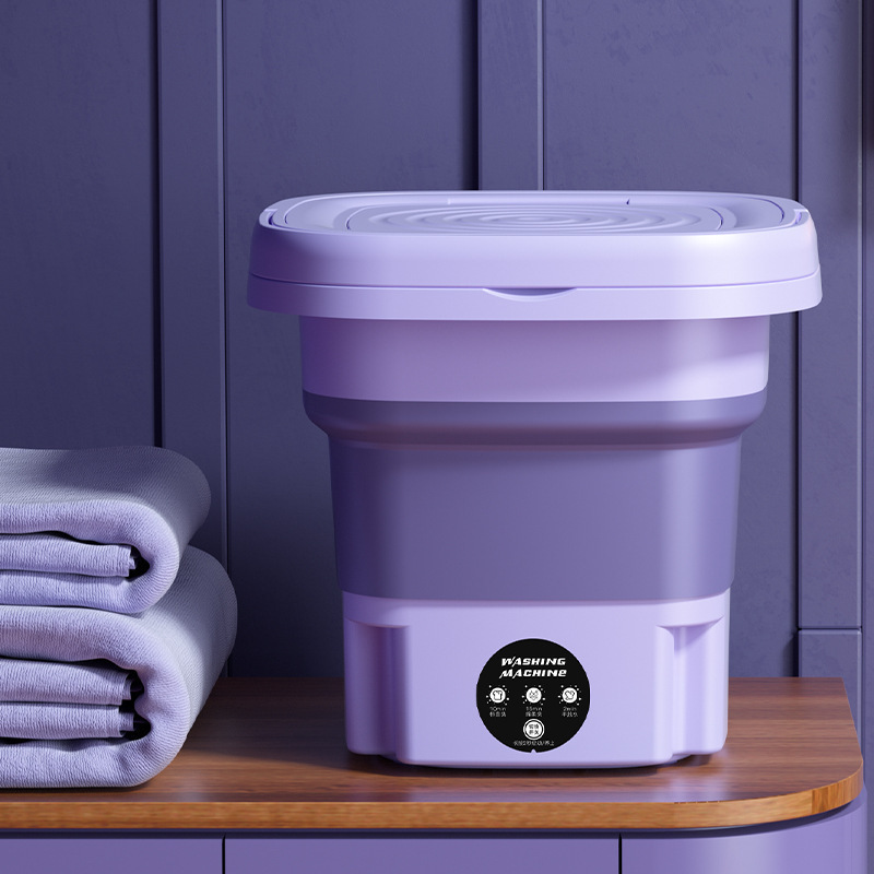 Cross-border folding mini automatic convenient washing machine, Blue Light special washing and washing integrated baby underwear and socks for student dormitories Specification image