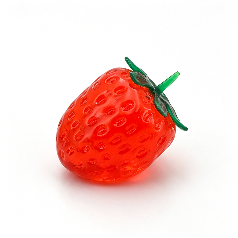 Vaseline Strawberry Simulation Fruit Kneading Fun Stress-Relieving Toy, hand-kneading to relieve stress and vent, a bestseller on Amazon Item Picture