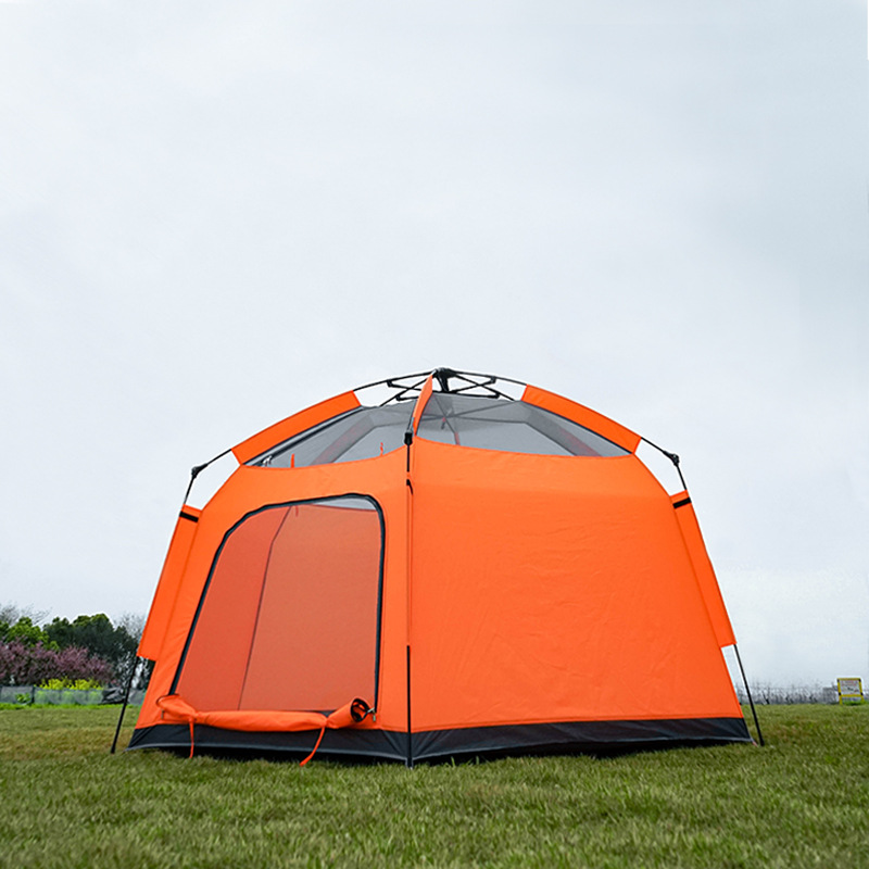 Xanoduji outdoor automatic quick-opening double-layer tent camping thickened rainproof and sun-proof park beach double tent details Picture