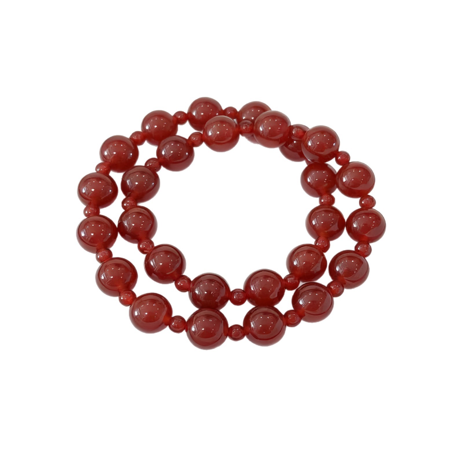 Xu Wo Yao Yan Lu Si style red agate double-ring bracelet, high-end women's gift double-layer bracelet live-streaming supply Application Scenario