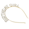 European and American cross-border birthday party BRITHDAYGIRL Birthday girl water diamond headband full of diamonds party gifts Specification image