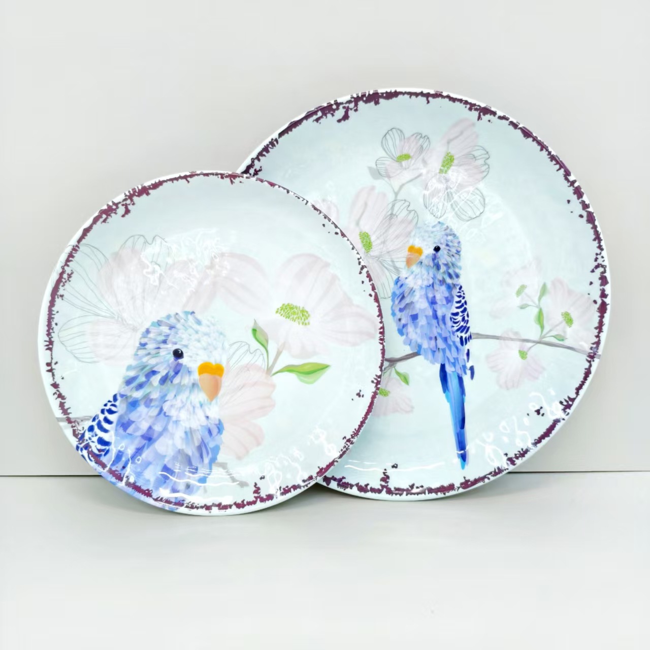 Customized melamine plates for foreign trade, shallow plates, deep plates, hotel commercial melamine imitation porcelain tableware, cross-border Western cuisine melamine tableware Application Scenario