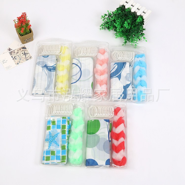 浴帘涤纶/浴室帘欧式/折叠浴帘/浴室帘peva/浴室帘女人简约产品图