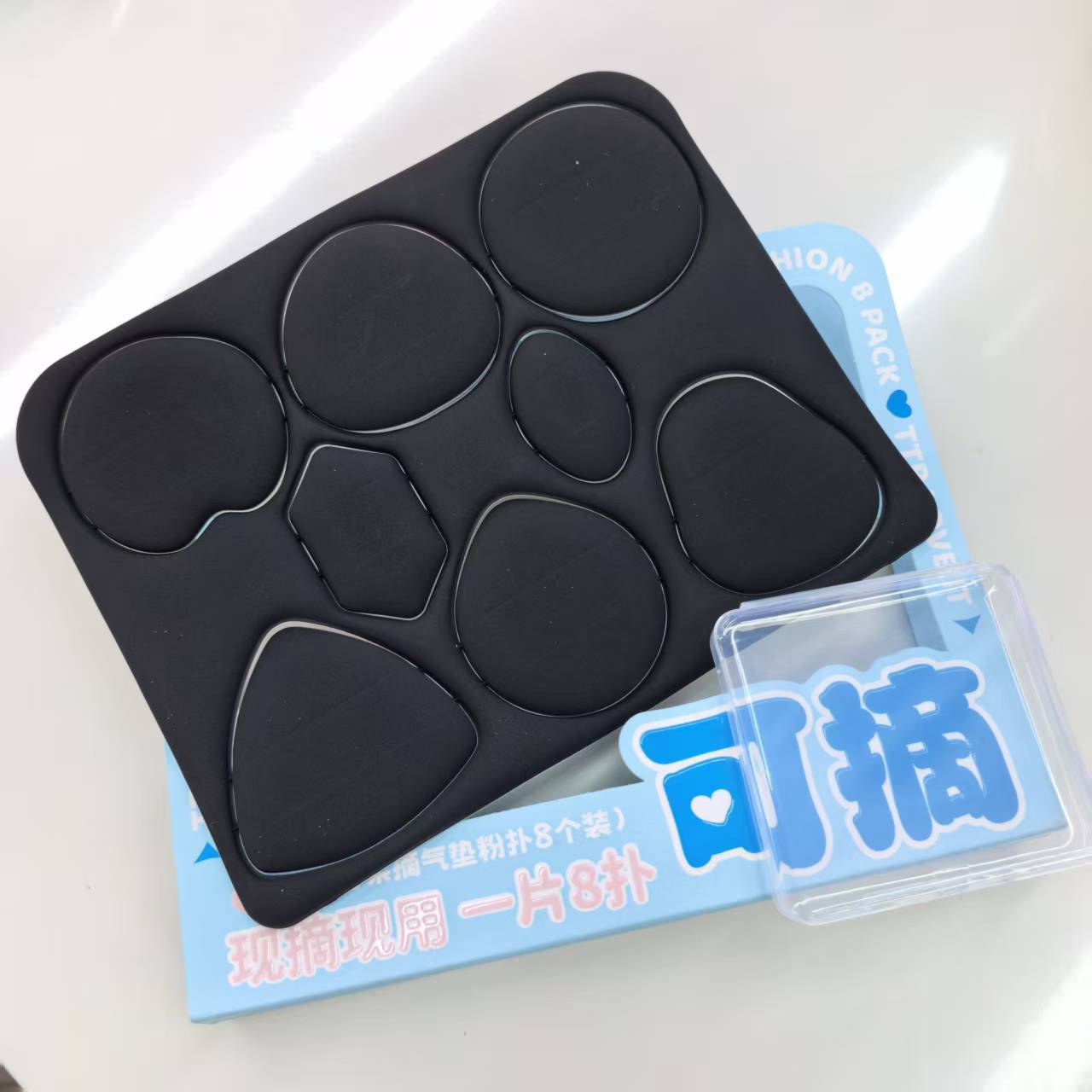 TTR Three-Second Heartbeat Double-sided Air Cushion Powder Puff, ready-to-use dry and wet dual-purpose Super soft sponge Foundation Powder puff Specification image