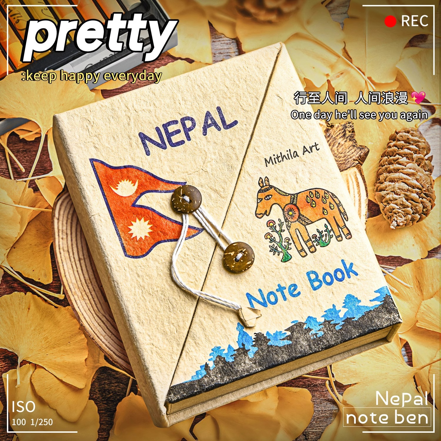High-quality appearance quality Nepalese hand-drawn notebook, Kata plant paper, simple handcrafted diy diary for girls, doodle drawing book