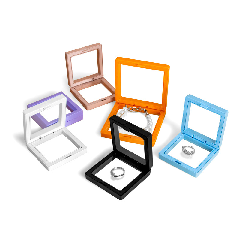 透明PE薄膜展示盒小商品悬浮包装盒珠宝首饰戒指手链盒礼品盒现货详情图5