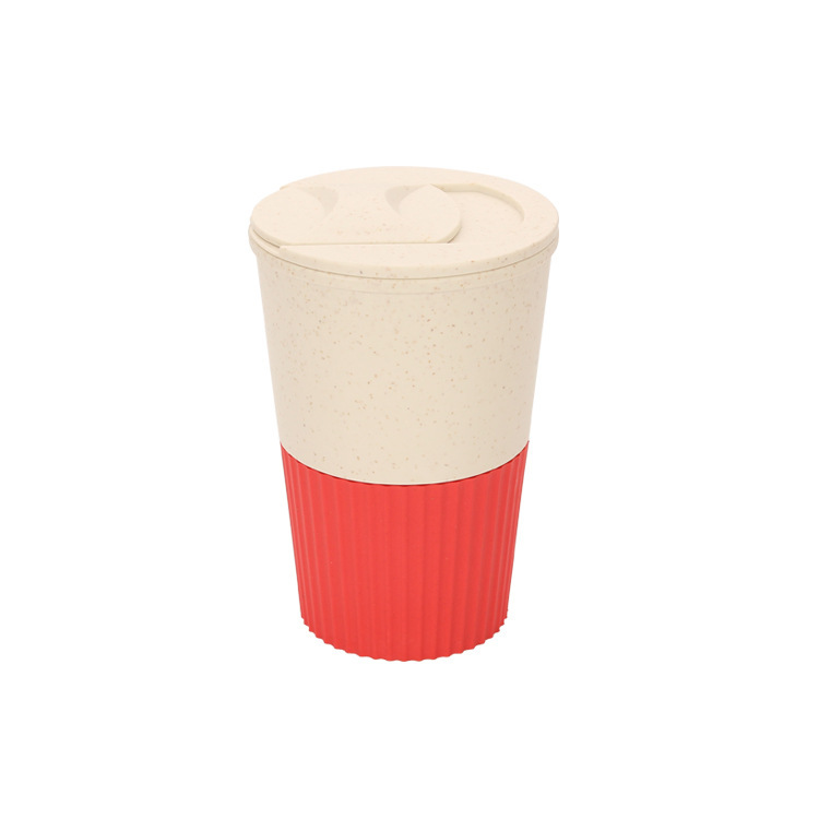 Amazon coffee cup, wheat straw milk tea cup, tea cup, anti-scald and anti-slip, high appearance level, household water cup creativity Item Picture