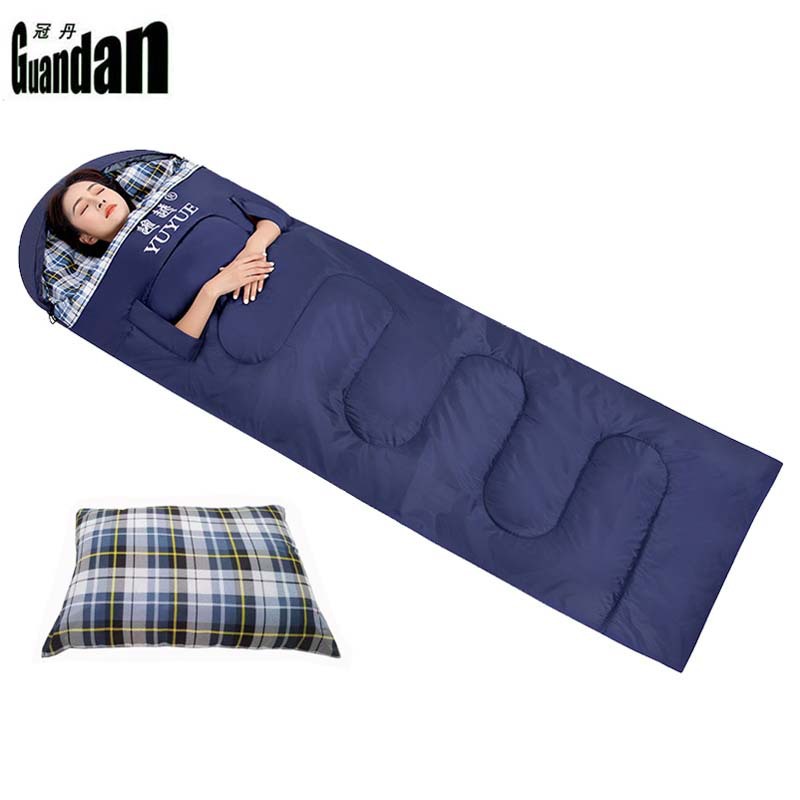 Factory wholesale adult outdoor sleeping bags, single person in spring, autumn and winter, spliced thickened sleeping bags for midday rest, travel and camping
