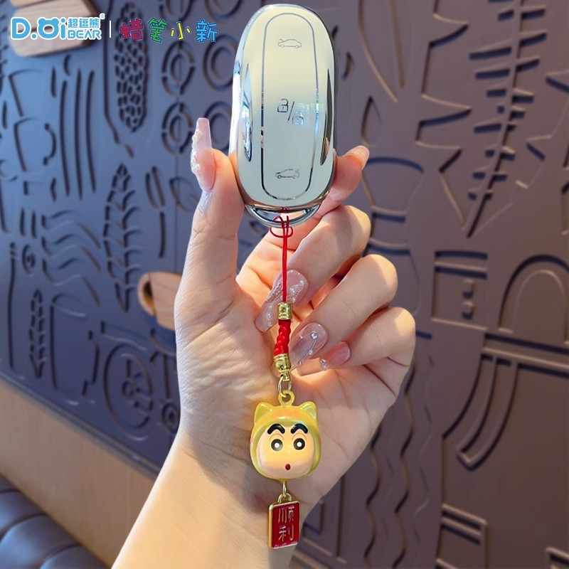 钥匙扣/卡通钥匙扣挂件/钥匙扣公仔挂件/流沙入油玩具/宋锦小马挂件细节图