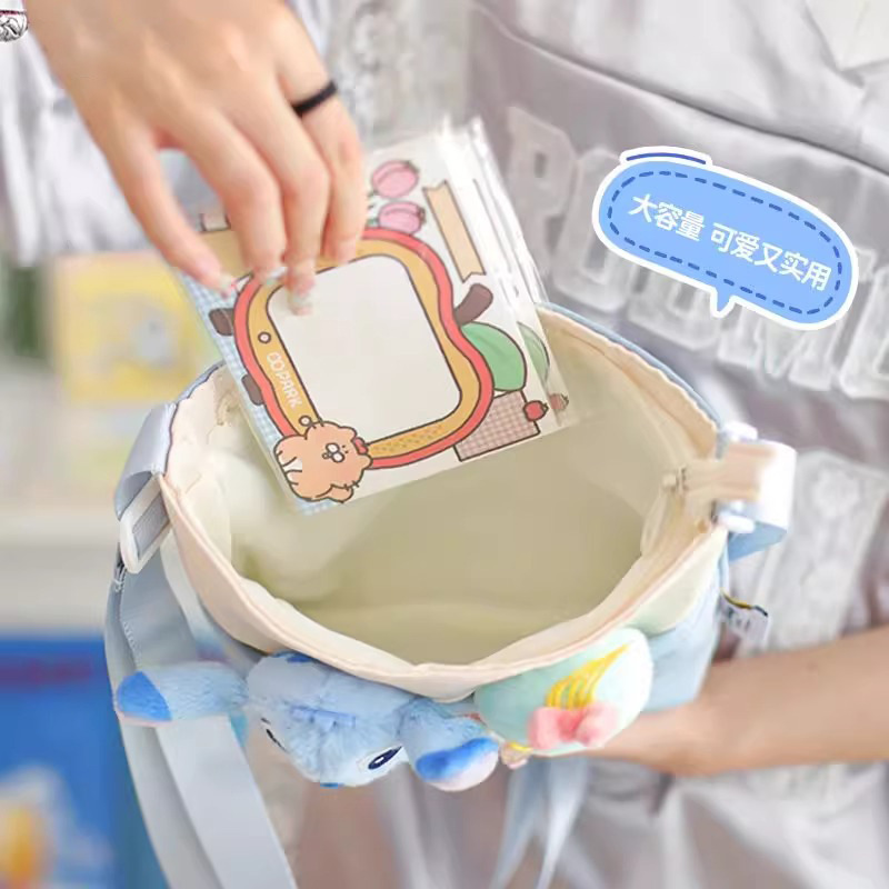 Disney officially authorized Stitch Little Gold Sweet Dream Crossbody Bag, Stitch Plush Toy crossbody bag male Application Scenario