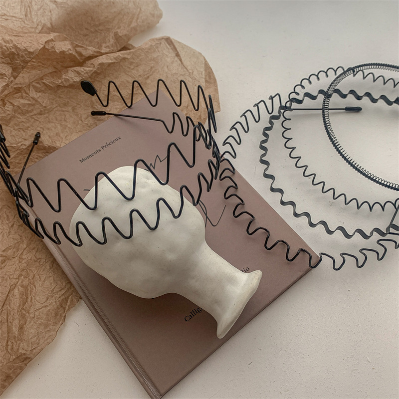 Men's hair band, trendy men's invisible hair pressure backhead, wavy hair hole headband, Korean face-washing exercise hair band, hair clip for women details Picture