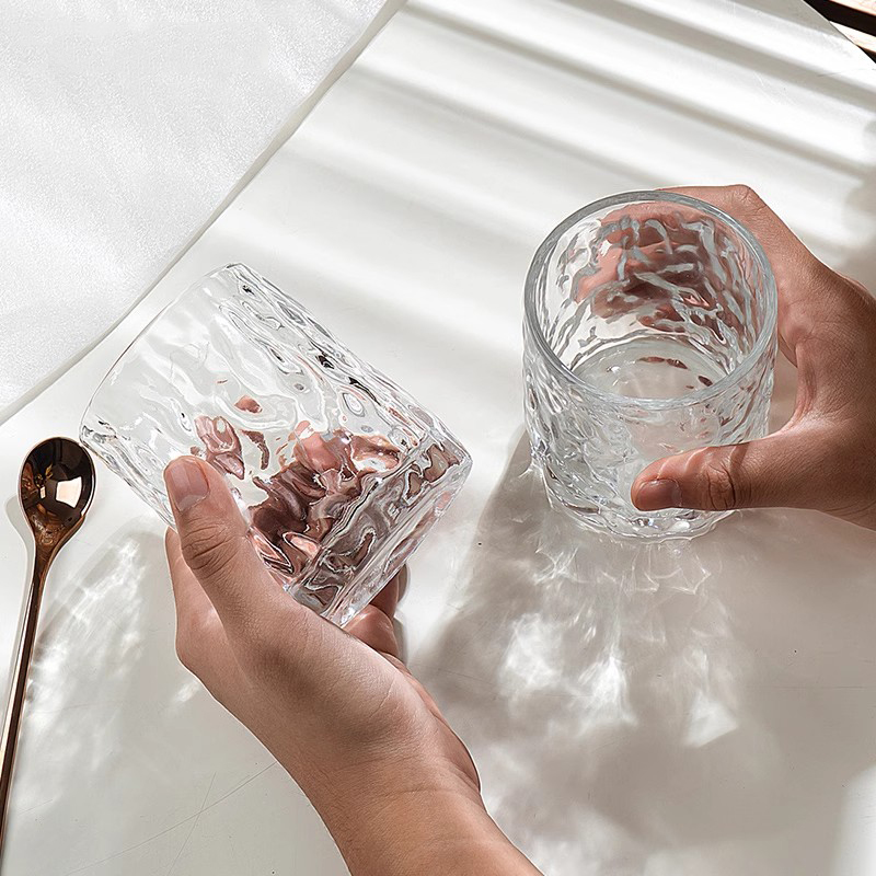 A set of 6 thickened heat-resistant glass cups for home use, including transparent drinking cups, tea cups, milk, juice and beer cups Specification image