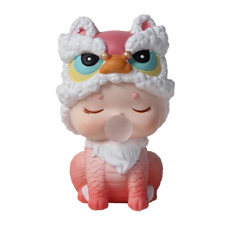 Home desktop ornaments, auspicious beast blind box figurines, illuminated resin handicrafts, festival and birthday gifts, dolls Item Picture
