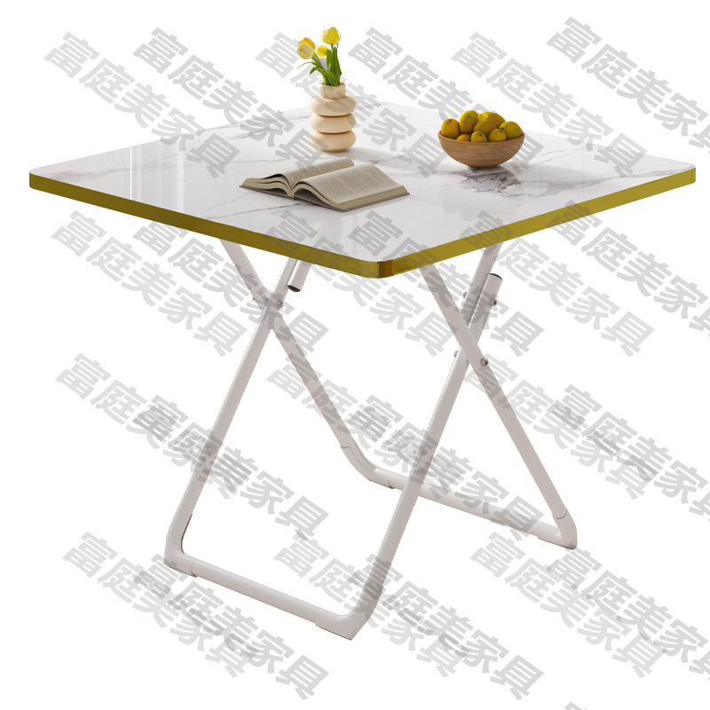 Mesa de comedor casa de alquiler fácil mesa redonda casa de alquiler al aire libre stand portátil mesa cuadrada mesa pequeña plegable Item Picture