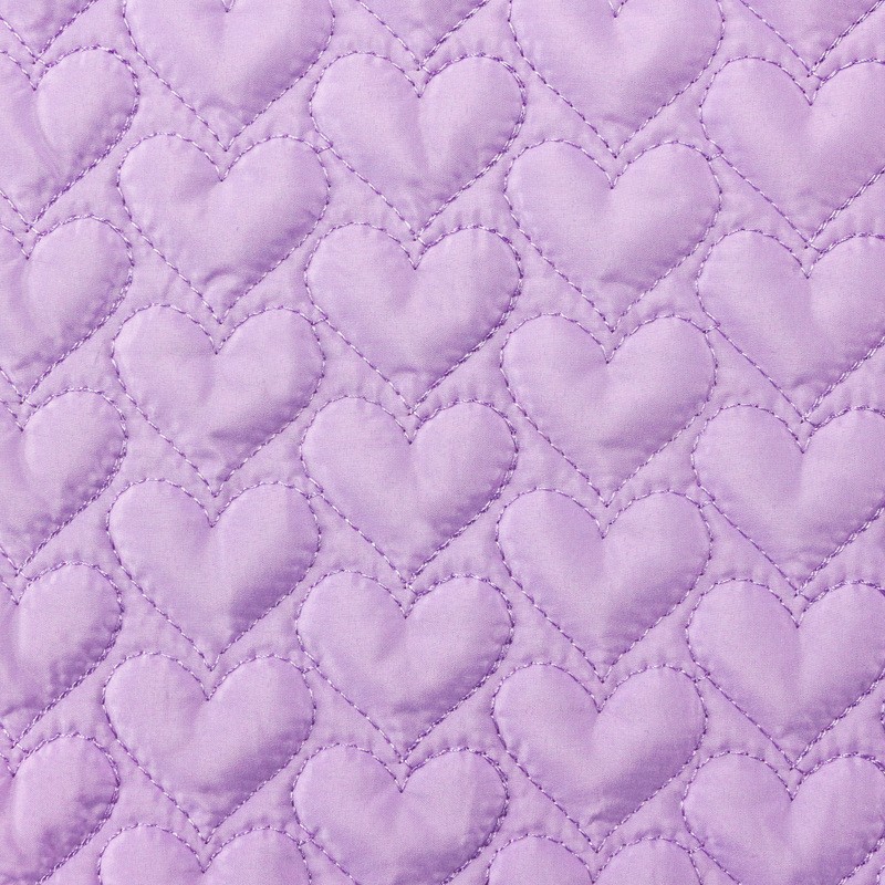 RPET涤纶春亚纺电脑绗绣软棉爱心绗缝面料童装棉衣绗缝绗绣秋冬