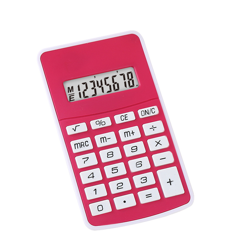 5828 factory direct supply candy-colored calculator, solar 8-digit mini portable calculator Application Scenario