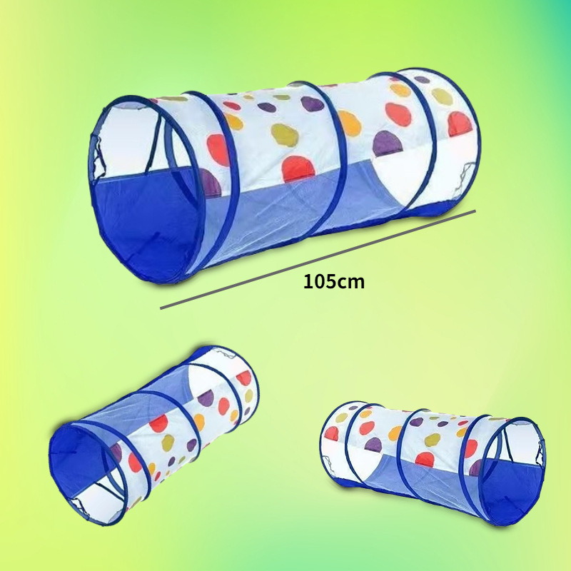 Children's hole crawling tunnel tent toy round roller portable