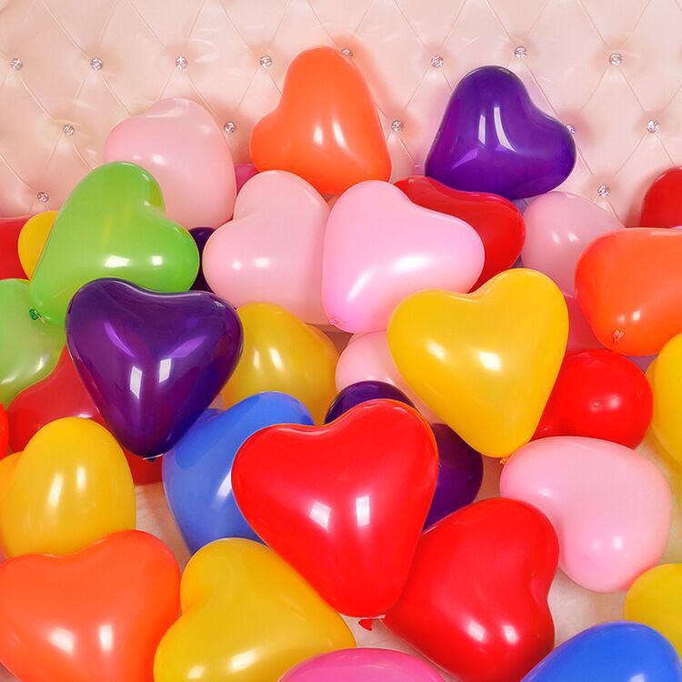 Matte heart-shaped balloons, 2.2g thick latex heart-shaped balloons, wedding room decoration, proposal and confession arrangement