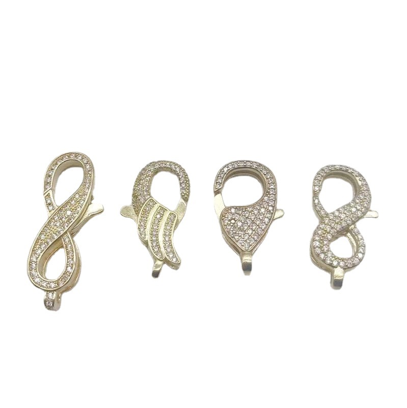 High-quality diamond-encrusted, high-grade brass cast special-shaped lobster pendant, necklace pendant, clothing pendant, 18K color retention Item Picture