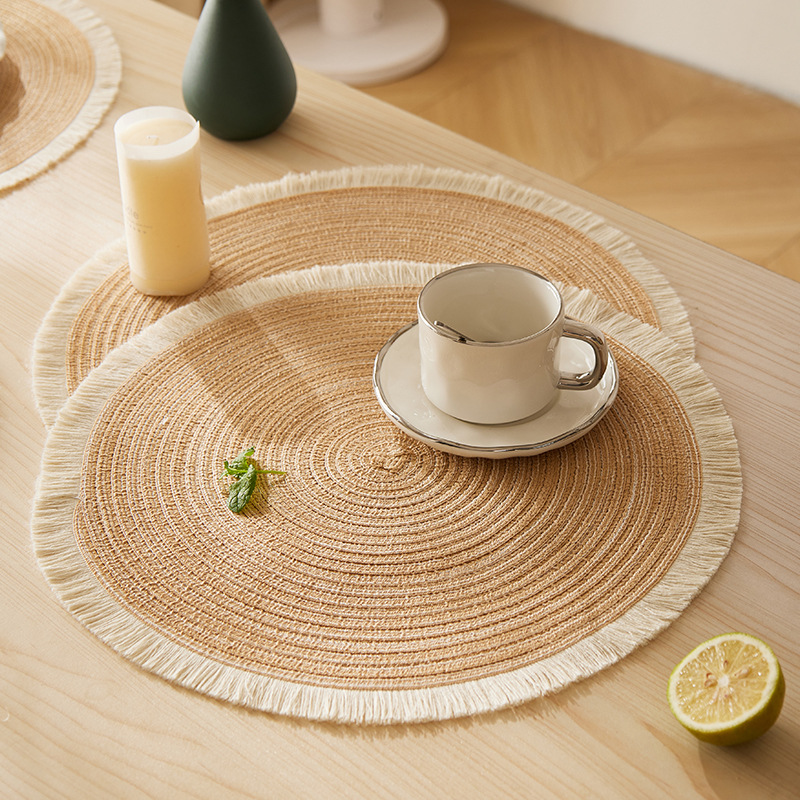 Amazon Nordic minimalist placemats, heat insulation and waterproof restaurant table MATS, home cup MATS, bowl and plate MATS, heat-resistant pot MATS details Picture