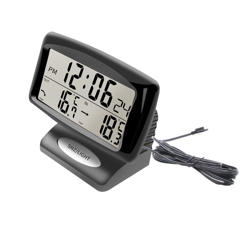 Automotive products: Electronic dual-temperature inside and outside, automotive electronic timepieces, car thermometers, luminous cross-border SH-350 Item Picture