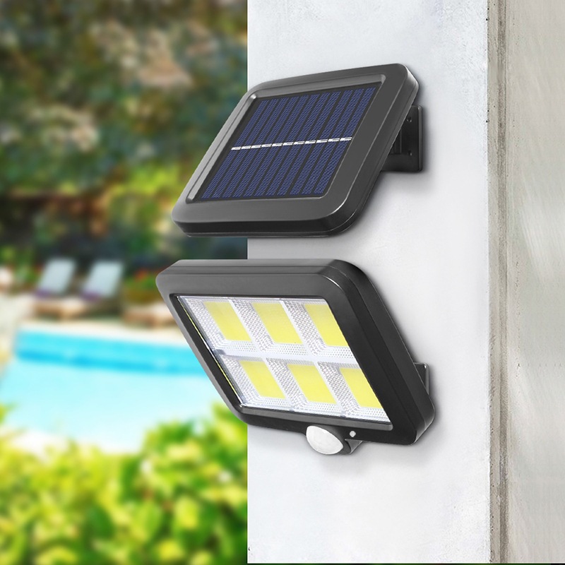 Cross-border new solar sensor light, outdoor waterproof garden light, split lighting, wall lamp, solar floodlight