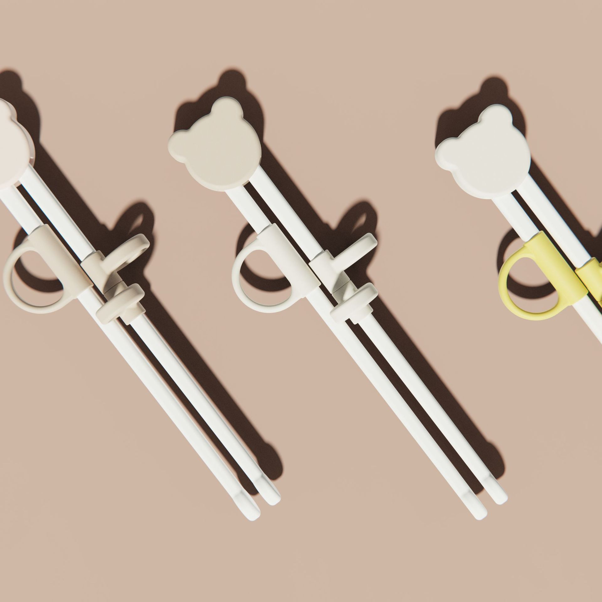 创意卡通动物儿童练习筷宝宝训练筷动物套装指套学习筷厂家直销详情图1