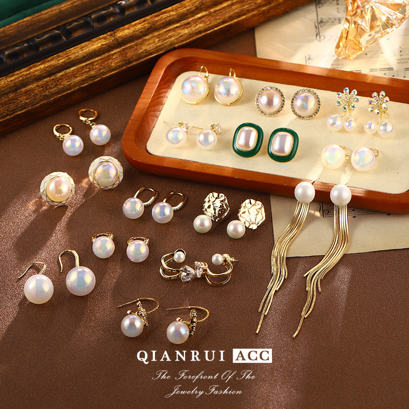 饰品/耳饰/耳环/锆石微镶毛坯耳环/锆石耳饰产品图