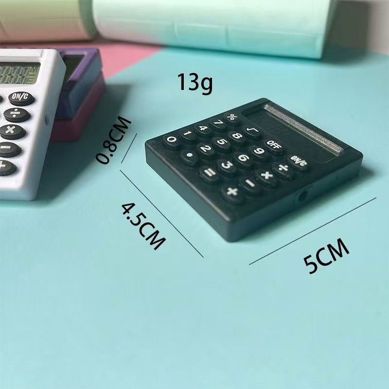 Small square calculator, portable pocket, student palm 8-digit computer, office mini pocket, small calculation details Picture