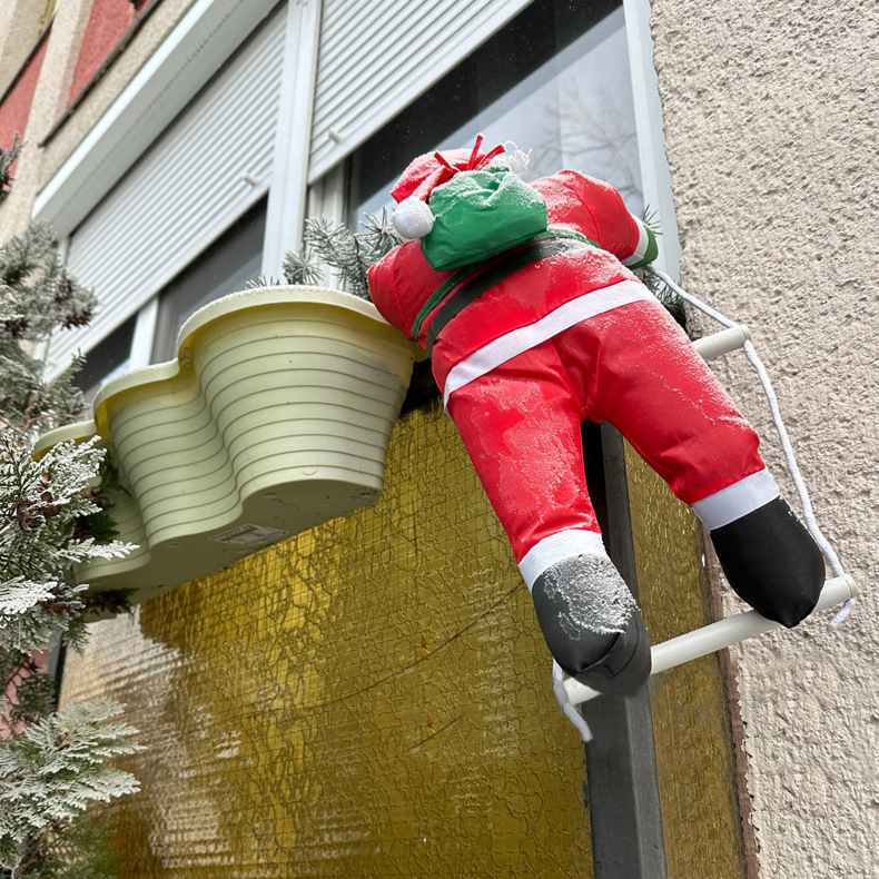 Cross-border stock Christmas ladders and ropes, Santa Claus Christmas decorations and supplies, Santa Claus pendants, Christmas decorations details Picture
