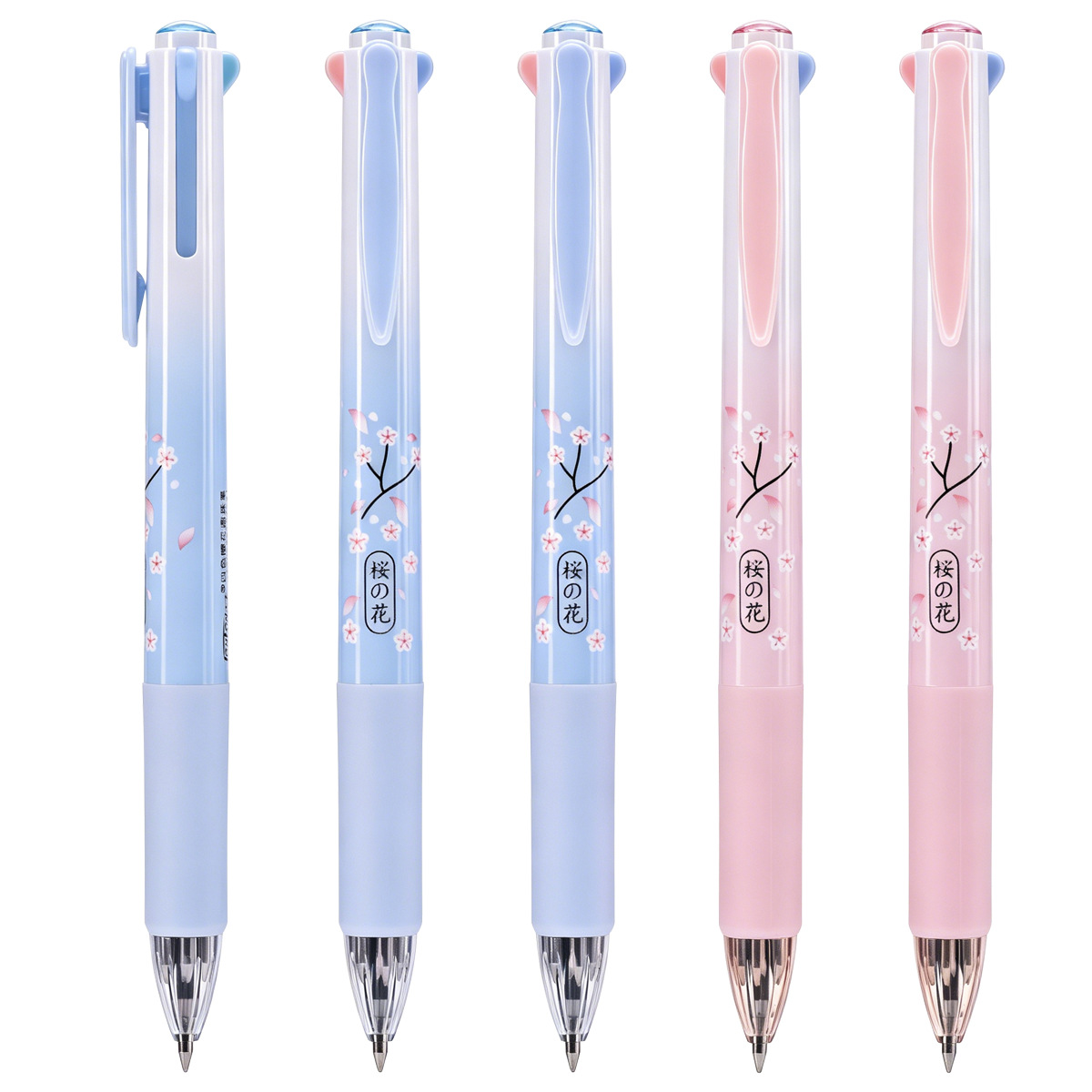 Tianfeng Four-color flower-handled student Ballpoint Pen 5513 Multi-color Ballpoint pen Wholesale Factory Direct supply 48 pieces per box Item Picture