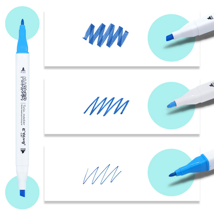 Yalong Cross-border is selling 24-color art marks, double-pointed marks, fabric marks, paintings and student art supplies Application Scenario