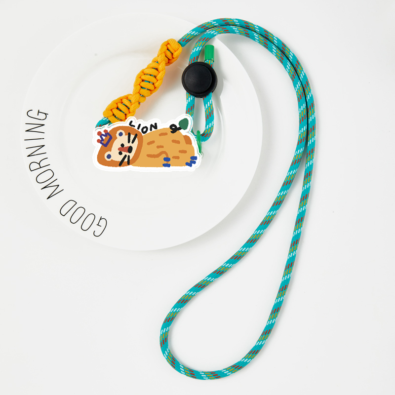 Long adjustable phone back clip crossbody lanyard that can be worn around the neck, phone case shoulder strap lanyard, double-button doll lanyard details Picture