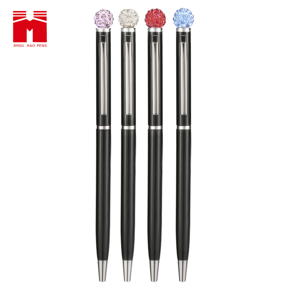 2023 New Creative multi-color diamond ball metal Ballpoint pen, student gift advertising pen, cross-border best-selling signature pen thumbnail