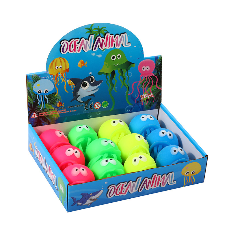 Factory direct sales of jellyfish TPR soft rubber flour toys for stress relief and release, cross-border wholesale of stress-relieving pinch toys details Picture