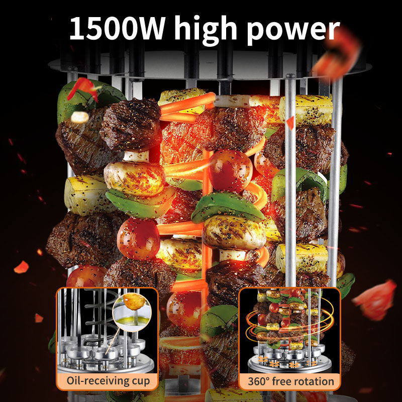 SOKANY6113 barbecue grill for home use, fully automatic rotary skewer grilling plate for beef and mutton skewers Specification image