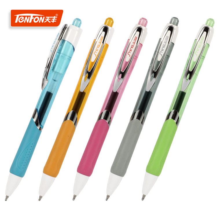 Colorful jumping gel pen, carbon pen, office gel signature pen, 1620 semi-metal pen, advertising promotion pen