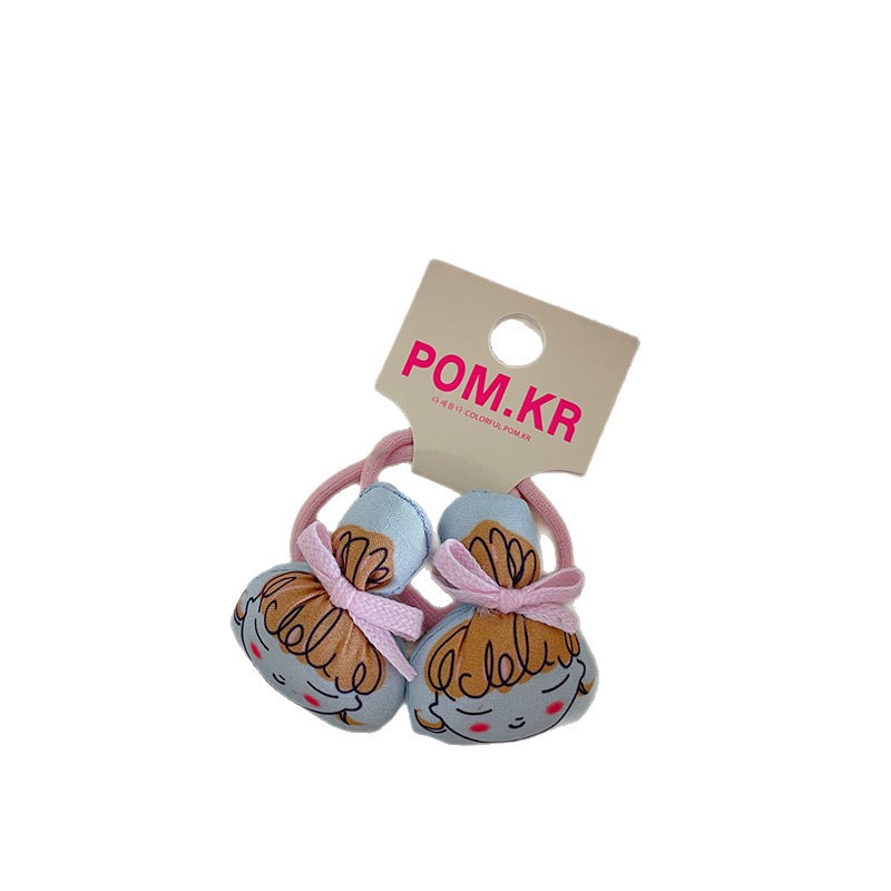 Primavera nuevo estilo pañuelo para niños peluquería muñeca de dibujos animados alta estiramiento cola de caballo cuerda de cabeza bebé par de ropa accesorios para el pelo mujer Item Picture