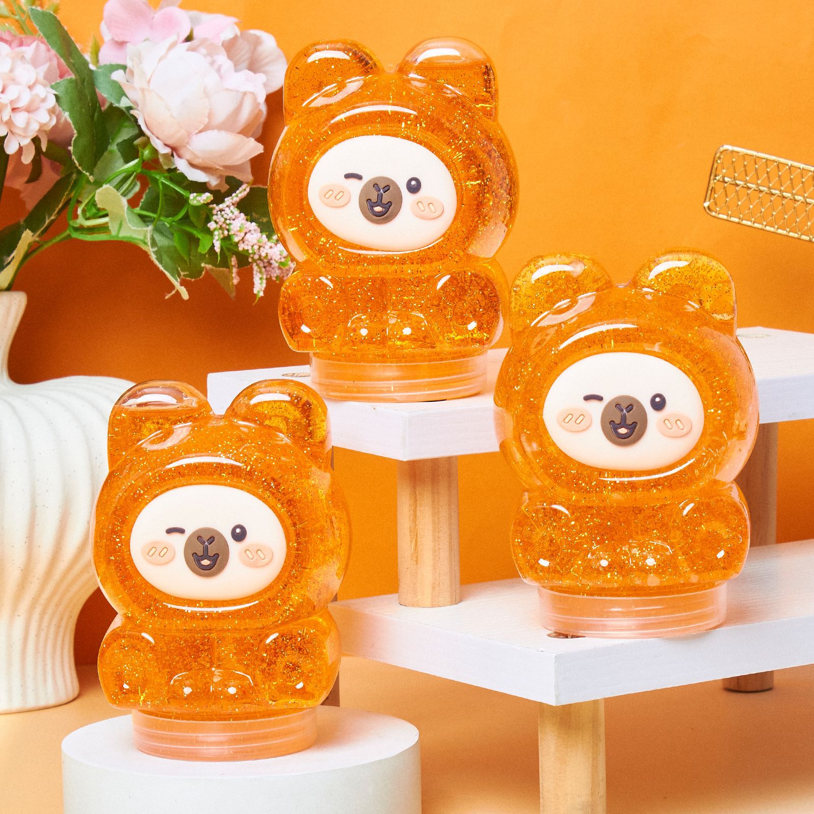 New cute cartoon-shaped creative bubble glue fruit dolphin smiling children's toy, stress-relieving and fun, factory wholesale Specification image