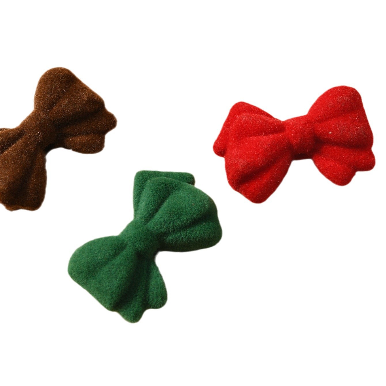 diy jewelry accessories, velvet three-dimensional star, red star velvet surface, Christmas beads, loose beads, mobile phone chain, New Year materials Item Picture