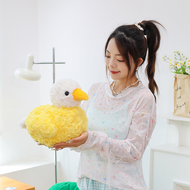 New yellow duck plush toy for girls, cute duck pillow doll, children's doll, birthday gift for girls Application Scenario