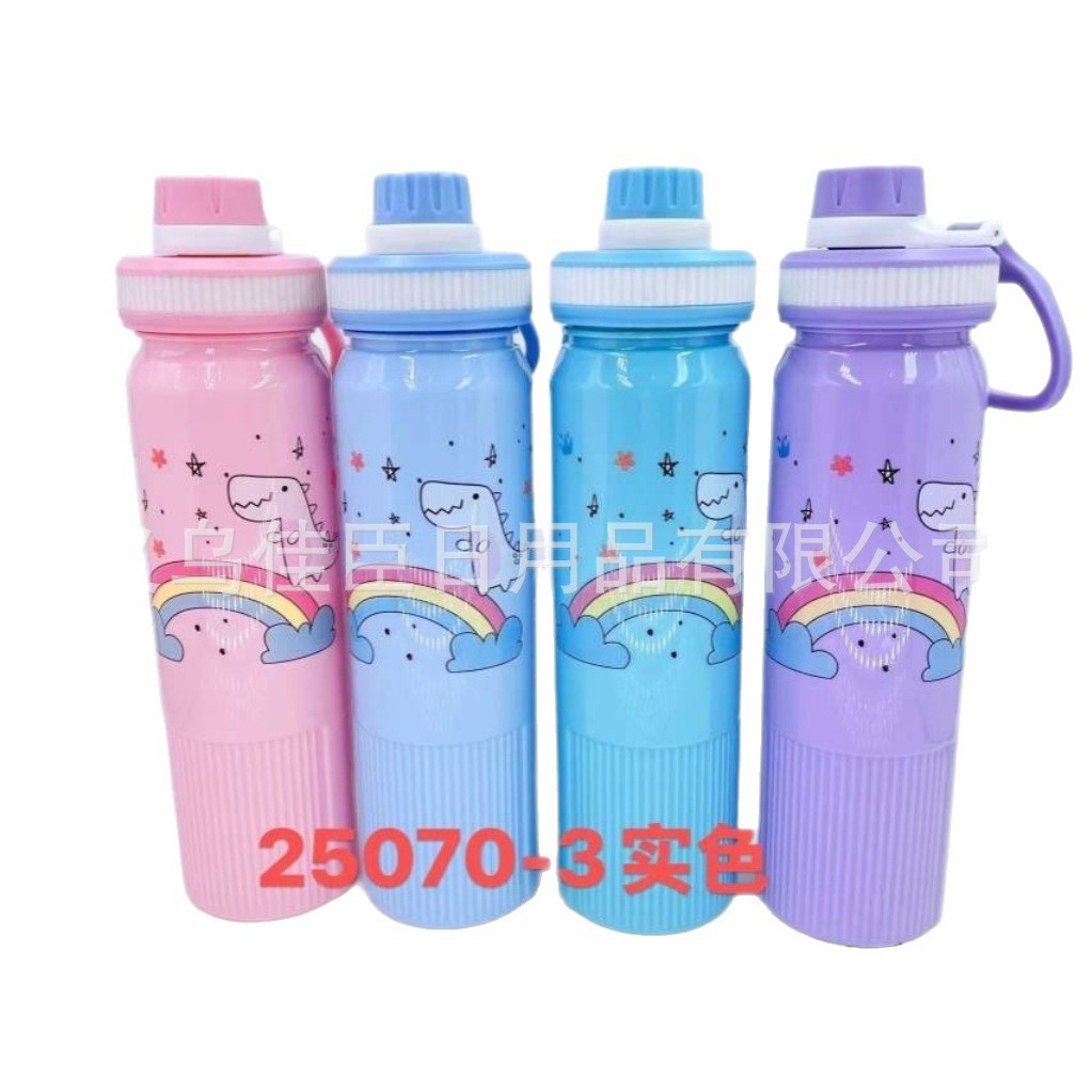 A new large-capacity portable sealed plastic direct drinking cup for outdoor sports, boys, girls and children, with a high level of appearance Item Picture