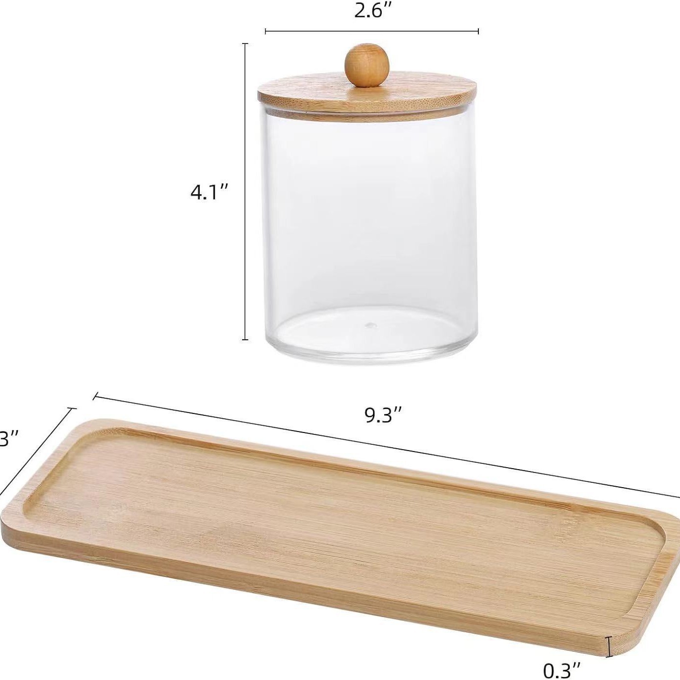 Free combination exclusive cotton swab storage box, makeup remover cotton storage jar, bathroom cosmetics organization and storage box, box set Application Scenario