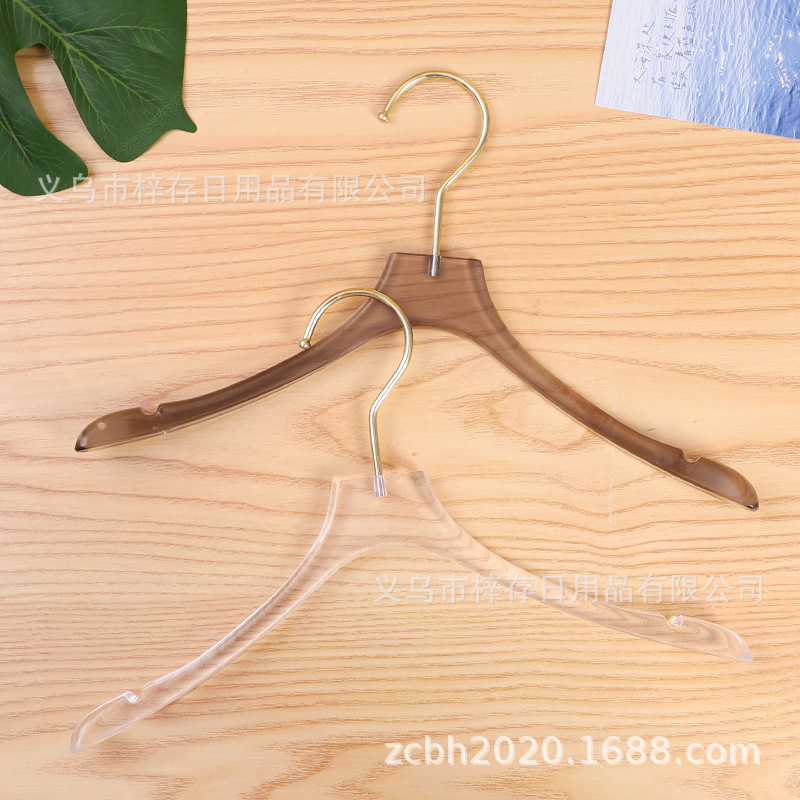 2.0 Transparent hangers, crystal acrylic clothes hangers, children's clothes hangers, clothing store hangers, children's clothing with grooves hangers Specification image