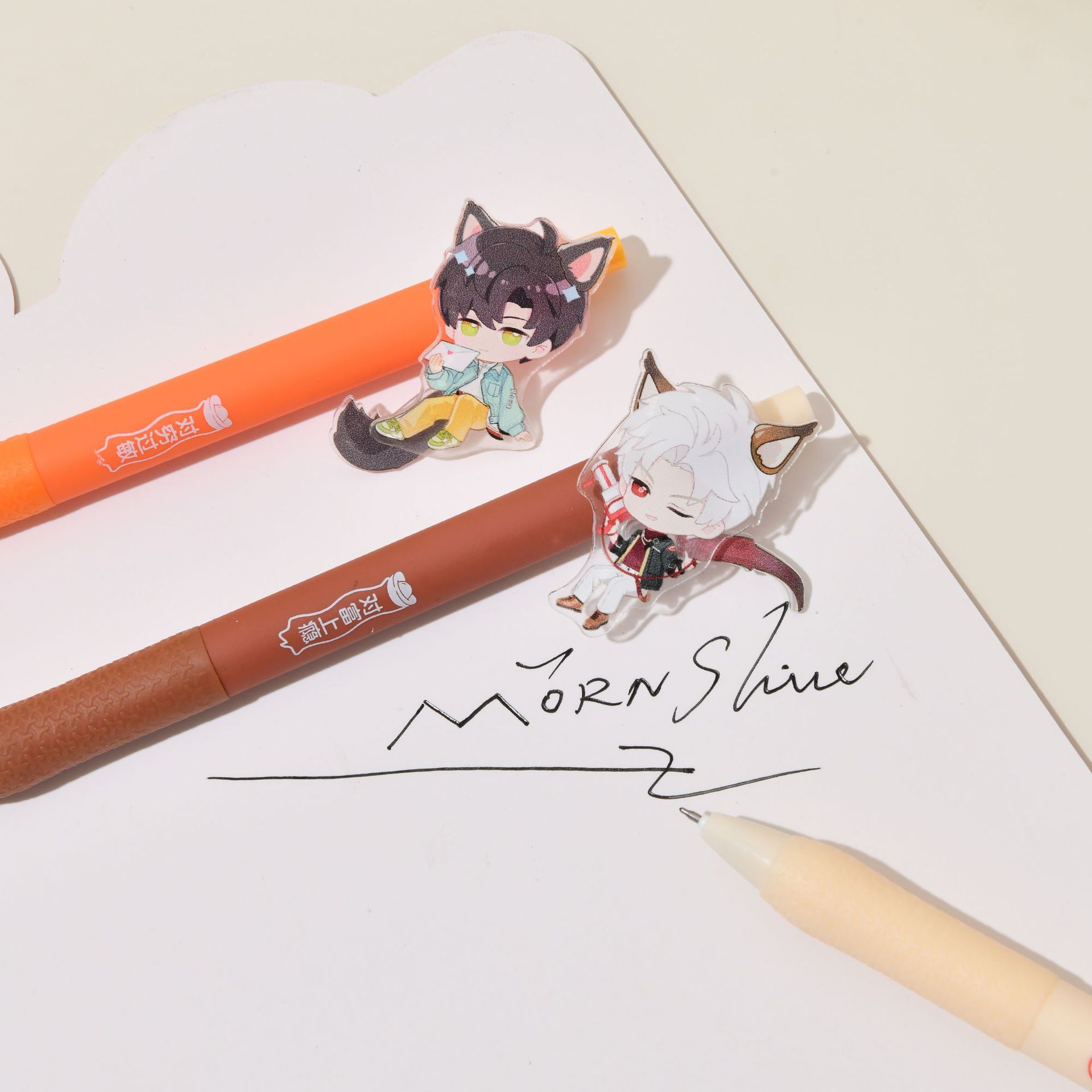 New 2D tail press pen gel pen with cute and fun design, gel pen special stationery for primary school students wholesale Specification image