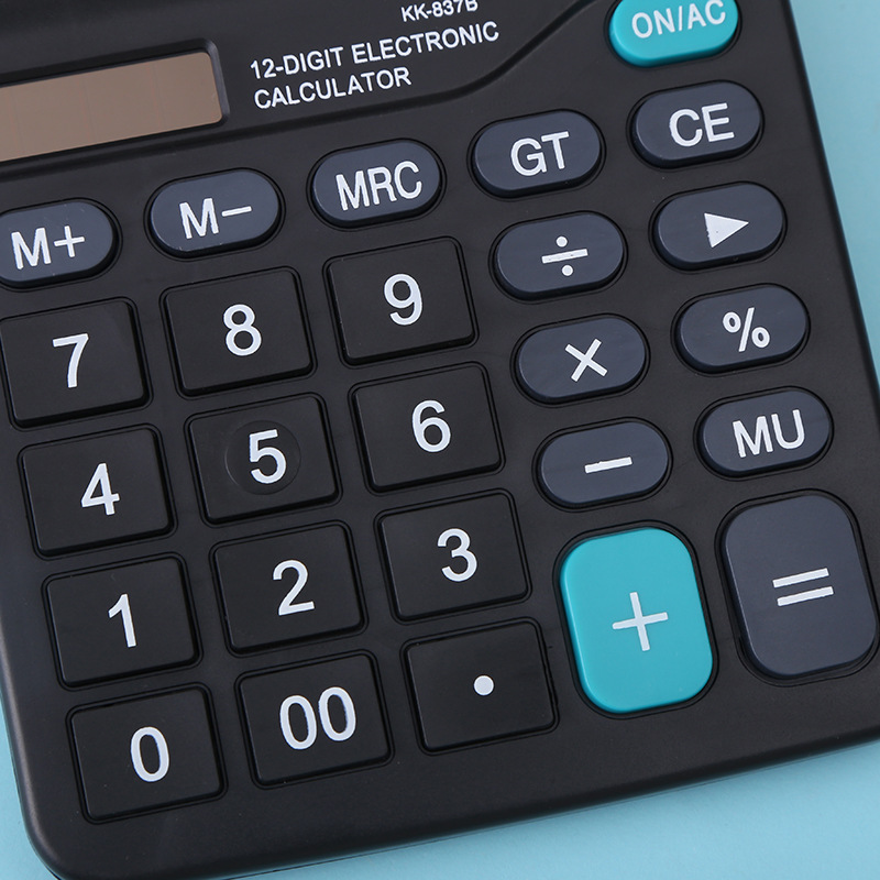 KK-837B manufacturer wholesale 12-digit multi-functional office calculator, office and financial key desktop calculator Application Scenario