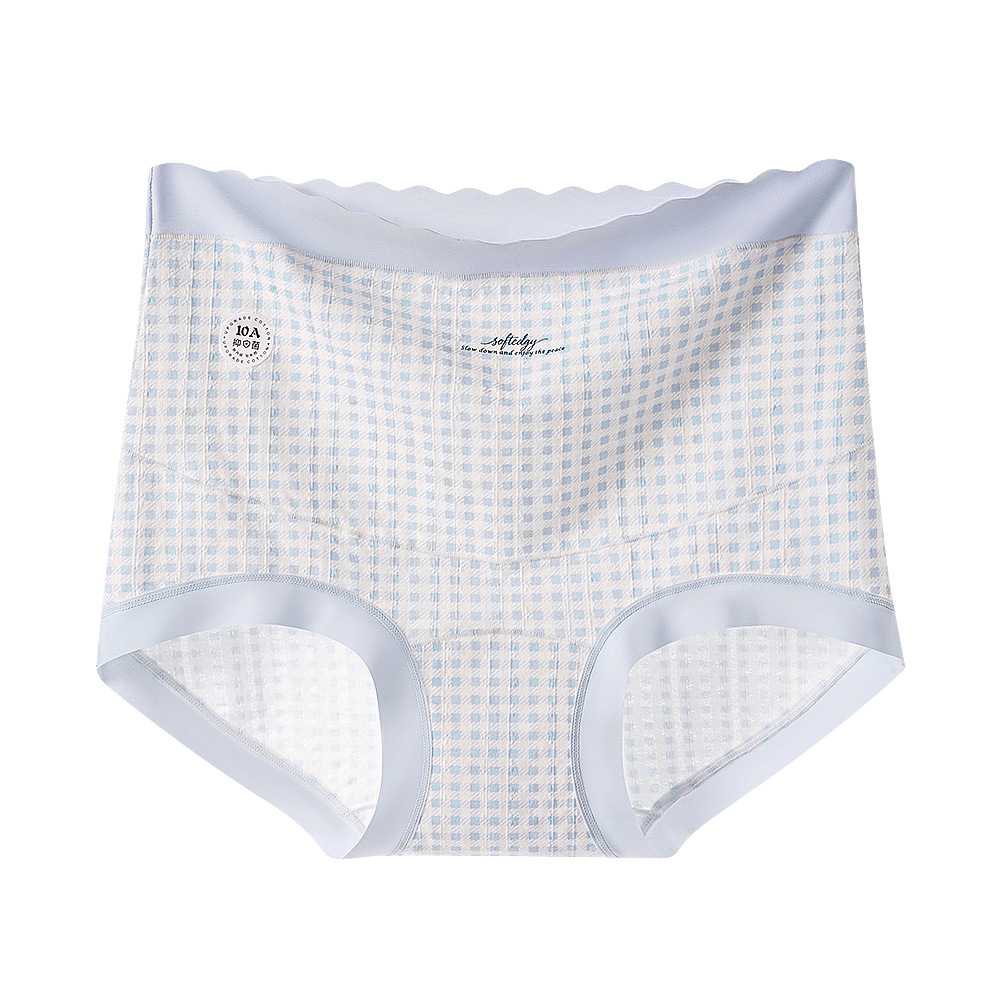 Plus-size underwear for women, mm, 200 pounds, pure cotton, 10A, antibacterial, extended crotch, high-waisted, tapered, women's triangle pants Item Picture