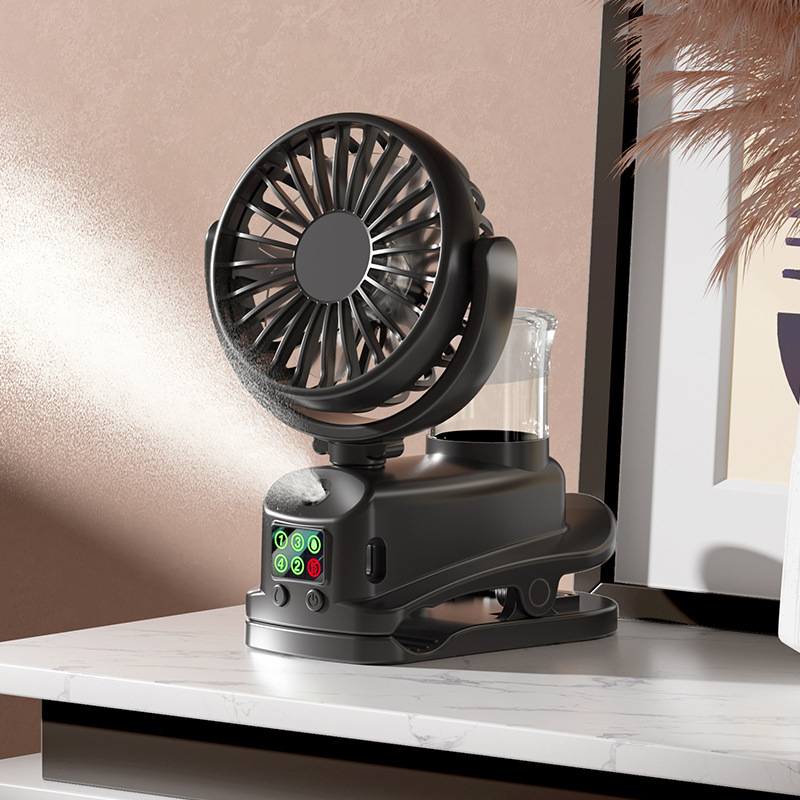 Clip desktop fan spray charging mini dormitory gift silent outdoor portable charging Specification image