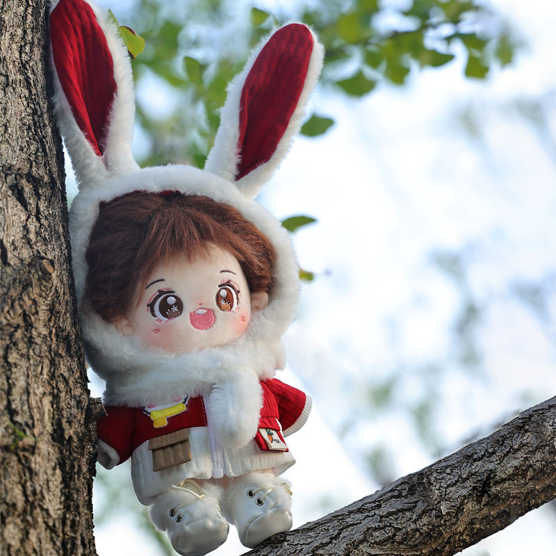 正品20厘米棉花娃娃高品质可爱卡通动物拟人娃衣换装娃娃衣服批发细节图