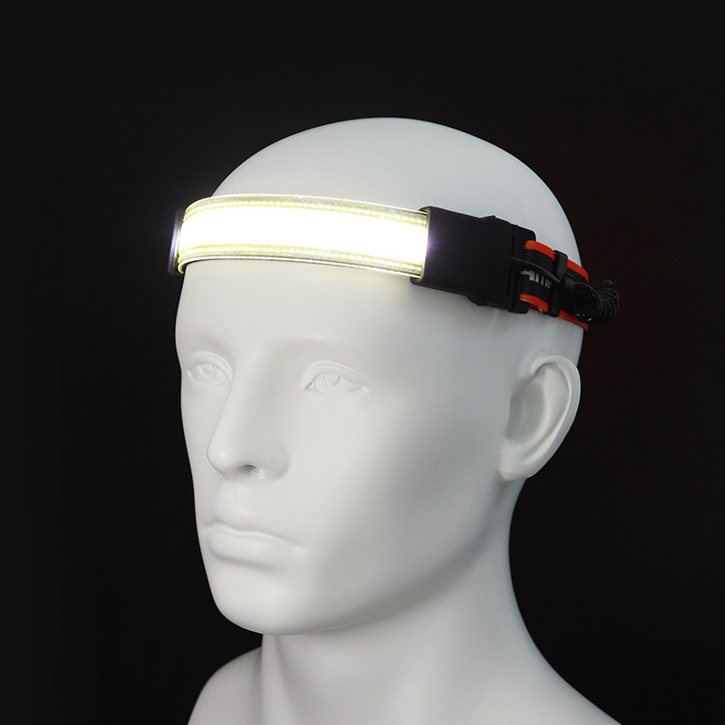 Cross-border COB large headlamp, outdoor camping and mountain climbing maintenance work, lightweight sports, outdoor fishing headlamp details Picture
